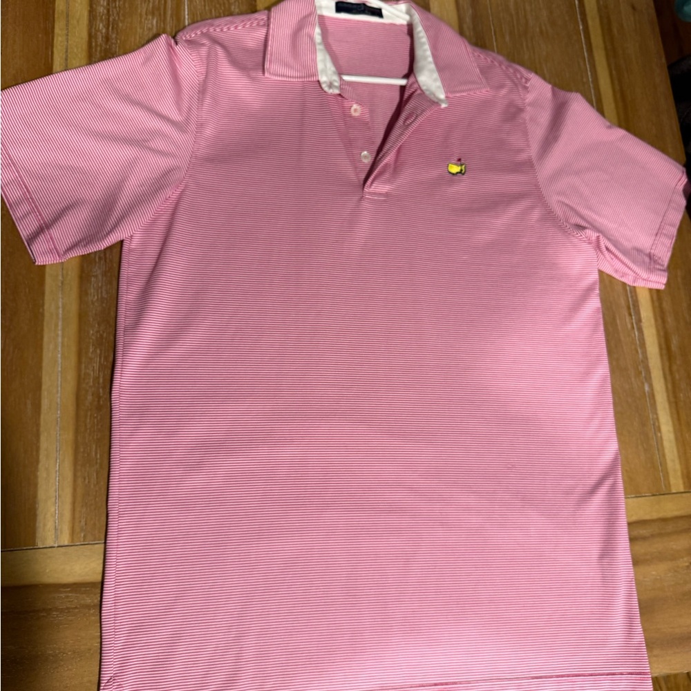 Masters Pink Striped Polo Shirt NWOT